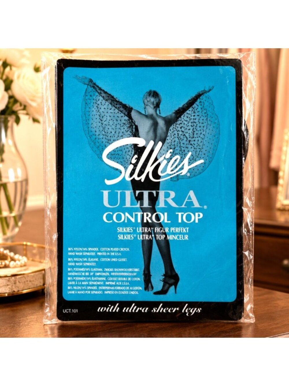 Silkies Ultra Control Top Pantyhose Womens Large Mocha 1 Pack Lot 030305